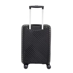 american tourister Diamo 55 CM Cabin Trolley Bag with Combination Non TSA Lock & 8 Wheels Hard-Sided PC Small Suitcase/Travel Bag with Double Spinner Wheels/Trolley Bag/Luggage for Men & Women- Black image 1