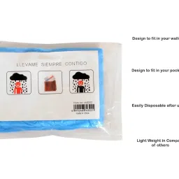 hashflow Unisex Disposable Rain Card for Emergency Use | Waterproof Rain with Smallest Pocket Size| Easy to Carry & Use and Reusable | 2 to 3 time wear Thin Plastic image 1