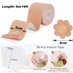 aekdo Boob tape For Breast Lift Bob Tape for Strapless Dress for women Nipple Tape for Women Lifting Body Tape image 3