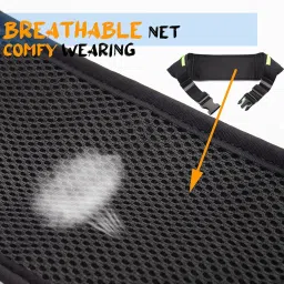 USHAKE Slim Running Belt, Bounce Free Pouch Bag, Fanny Pack Workout Belt Sports Waist Pack Belt Pouch for Apple iPhone XR XS 8 X 7+ Samsung Note Galaxy in Running Walking Cycling Gym-03 image 5