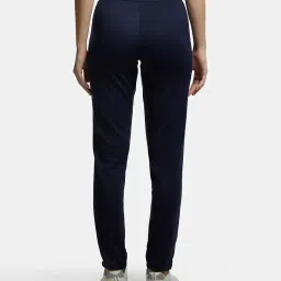 jockey MW54 Women's Microfiber Fabric Straight Fit Mid Rise Active Wear Trackpants with Stay Dry Treatment image 2