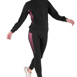 benzos Women's Body Fitted Gym Running Sports Track Suit | Regular Casual Fit | Track Suit for Girls & Women | Fabric - Polyester | Top Closure - Zipper image 4