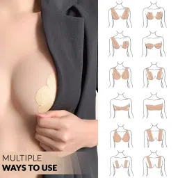 madhya Boob Tape for Breast Lift, 5M Boobytape Achieve Chest Brace Lift & Contour of Breasts, Adhesive Bra Sticky Body Tape for Push up & Shape, Waterproof Sweat-Proof Bob Tape, With 10 Breast Petals image 4