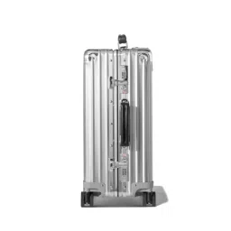 pyb Elevate - Premium Full Aluminium Trolley Bags with Leather Handle for Travel, Zipless Cabin 20 inch Suitcase with TSA Lock, Noiseless 8 Wheels, Compression Pads and Divider (Silver, 20 inch) image 4
