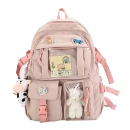 shopora Women Backpack School Bag Laptop Side Pockets Girls Teenager Gift Pink | Womens Handbags & Bags image 3