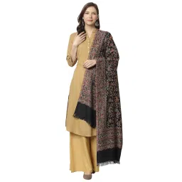 weavers villa Women's Poly Wool Woven Jaal Floral Shawl (40" X 80") image 1