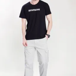 divisive Men's Loose Baggy Fit Cotton Cargo Pants image 1