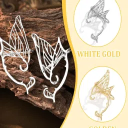 NHCDFA 2Pcs Elf Ears, Halloween Costume, Pointy Goblin Ears Elven Vampire Ears Anime Party Dress Up Costume for Halloween Christmas Cosplay multi-color image 1