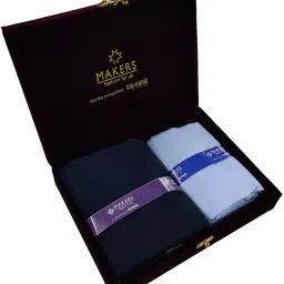 raymond Fabrics Makers Men's Unstitched Poly Cotton Printed Shirt and Trouser Fabric Set - Gift Pack (Multicolour_Free Size) image 1