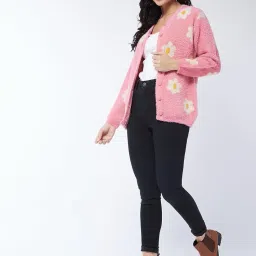 modeve Floral Print Round Neck Casual Women Sweater||Winterwear|| image 1