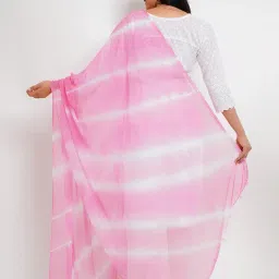 karthav fashion Women's Chiffon Lehariya (Tie & Die) Dupatta image 4