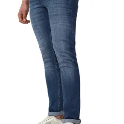 peter england Men's Mid Wash Stretchable Jeans image 1