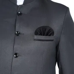tahvo Grey Bandgala Blazer with Hanky image 4