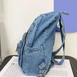 zainto Denim Backpacks for men and women Stylish Outdoor Travel bag image 3
