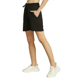 mack jonney Solid Regular Fit Polyster Lycra Shortst for Women-P image 2