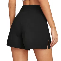 addyvero Solid Women Black High Waist Shorts image 4