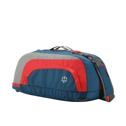Harissons Jake 31L Water Resistant Duffel Gym Bag for Men & Women | Convertible Travel & Sports Backpack with Shoe Compartment & Easy Front Pocket Access (Navy & Red) image 3