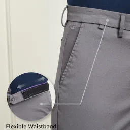 symbol premium Men's Slim Fit Flexi Waist Casual Pants | Stretchable Chinos | Stylish Office Fashion Trousers image 3