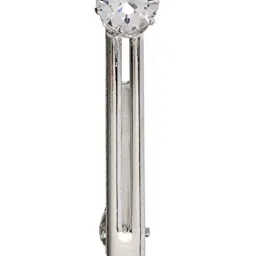 tripin Silver TIE PIN Clip TACK TIEPIN for Men with Diamond Crystal in A Gift Box TSHOTIEPINSIL2015 image 2