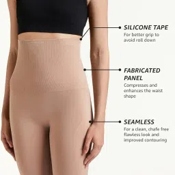amazon brand - symbol | Tummy Tucker for Women's | Petticoat | Anti Rolling | Thigh Slimmer image 3
