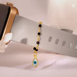 giva 925 Silver Golden Stylish Evil Eye Watch Charm,Adjustable | Gifts for Women and Girls | With Certificate of Authenticity and 925 Stamp | 6 Months Warranty image 4