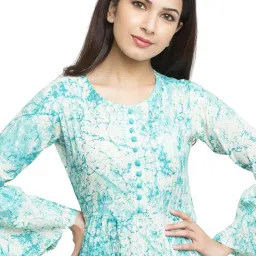 yash gallery Women's Cotton Tie and Dye Straight Top image 2