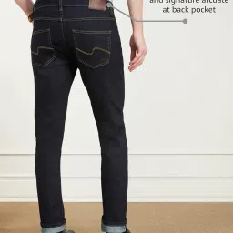 symbol premium Men's Slim Fit Selvedge Jeans (Cotton Stretch | Authentic & Crafted) image 3