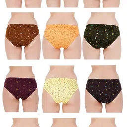 pride apparel Cotton Dark Multi Color Cotton Hipster Panties Briefs fo Women -Pack of 12 (AV-LGT-DRK-12) image 1