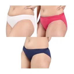 ginash Cotton Elastane Women's Bikini Pantie (Pack of 3) image 2