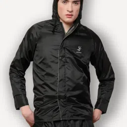 shasmi Rain Coat For Men Waterproof Raincoat With Pants Polyester Double Layer Standard Length Rain Coat For Men Bike Rain Suit Rain Jacket Suit Inner Mobile Pocket With Storage Bag image 5