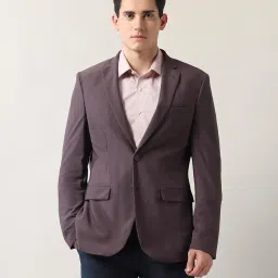 arrow Men's Zero Calorie Slim Fit Textured Blazer image 1