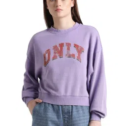 only Women's Cotton Round Neck Sweatshirt image 2