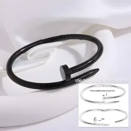 young & forever Gift rakhi gift for brother friendship day gift for best friend valentine gifts for girlfriend for boyfriend love friendship day gifts for best friend raksha bandhan gifts for sister & brother Trendsetter Just A Nail Hollywood Inspired Nail Mens Bracelet Bracelet for Women/Girls Stylish Fashion Jewelry image 4
