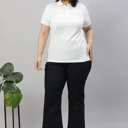 wear your opinion Womens Plus Size Polo Collar Neck T-Shirt Top image 5