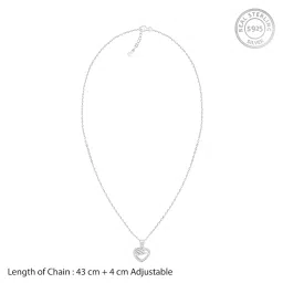 giva 925 Silver Winged Heart Pendant With Link Chain| Necklace to Gift Women & Girls | With Certificate of Authenticity and 925 Stamp | 6 Months Warranty image 4