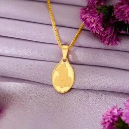 p. n. gadgil jewellers P.N.Gadgil Jewellers 22 Karat (916) BSI Hallmarked Yellow Gold Gajanan Maharaj ReligiousPendant For Women/Men GP24 image 1