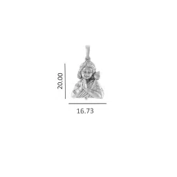 akshat sapphire Sterling Silver (92.5% Purity) Namaste Kartikeya Pendant for Men and Women image 2