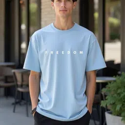 nobero Men's Oversized Printed T-Shirt | Cotton | Baggy Fit | Half Sleeves | Round Neck | T-Shirt for Men image 2