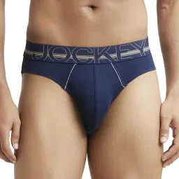 jockey US17 Men's Super Combed Cotton Rib Solid Brief with Ultrasoft Waistband (Pack of 2) image 1