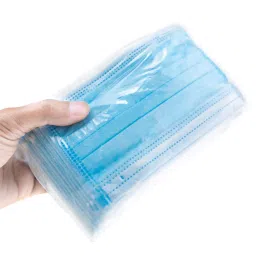 NIrwans Nonwoven Fabric Disposable 3Ply Surgical Face Mask (Blue, Without Valve, Pack of 100) for Unisex image 1