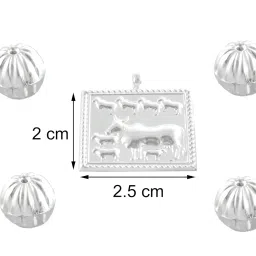 kmj pure silver/chandi Ahoi Ashtami Puja Amulet Pendant, hoi mata dane | sahu ke moti for pooja image 1