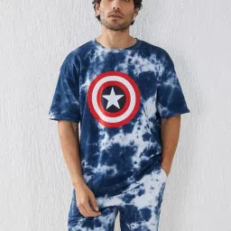 spense clothing Men's Tye-Dye Cotton Short Sleeve T Shirt & Shorts Set with 2 Pockets || Casual Co-ord Sets image 2