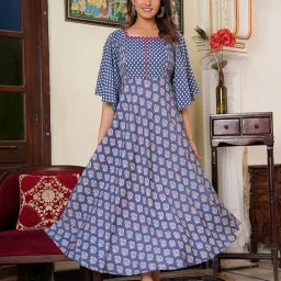 yash gallery Women's Rayon Relaxed Fit Anarkali Maternity Wear image 2