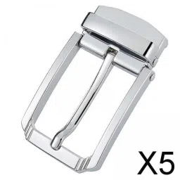 bnf 5Xmetal Belt Buckle Replacement For Leather Strap Fashion Mens Pin Belt Buckle Silver | Mens Accessories | Belt Buckles image 2