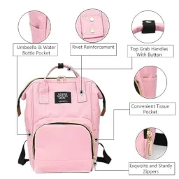 Glitva Enterprise Diaper Bag, Large-Capacity Baby Bag Pack, Multi-Functional Fashionable Shoulders Diaper Backpack, Mother's Portable Baby Care Bag image 2
