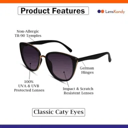 lenskandy Cateye Sunglasses for Women 100% UV Protected image 4