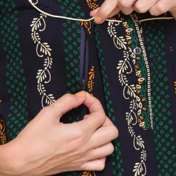 av2 Women's Cotton Floral Maxi Maternity/Feeding Nighty image 5