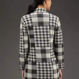 ewools Women's Wool Blend Banded Collar Cardigan image 1