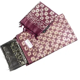 haider ali and sons Women's Cotton Silk Batik Print Unstitched Salwar Suit Dress Material With Duputta_04 image 3