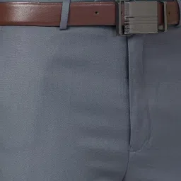 raymond Men's Contemporary Fit Solid Pattern Polyester Blend Pleated Formal Trouser image 5